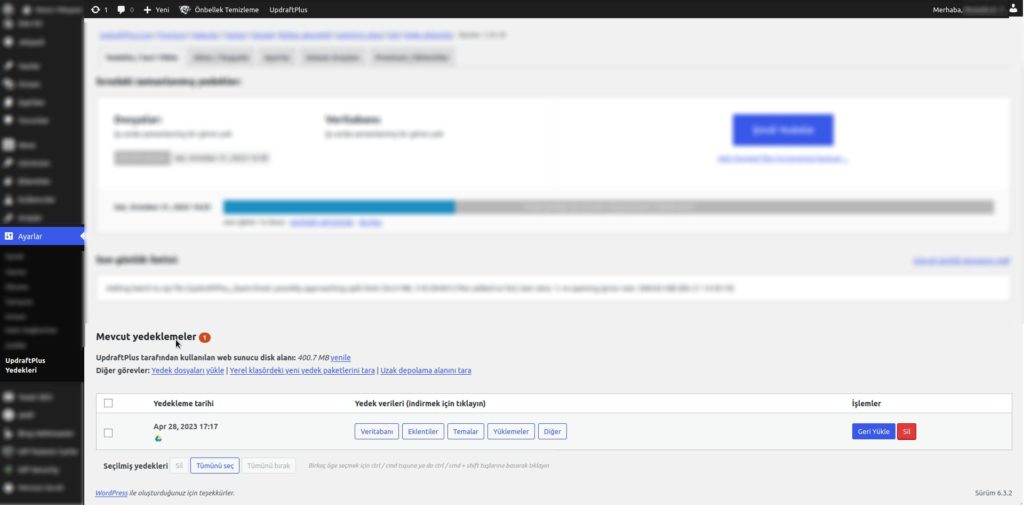 Wordpress yedekleme 4 wordpress yedekleme, uzak klasör yedeği
