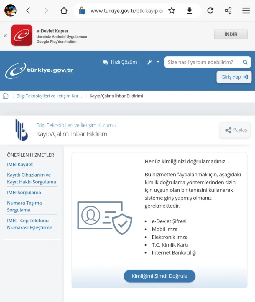 Cep telefonum çalındı, ne yapmalıyım? 3 e-devlet cep telefonu kayıp, çalıntı bildirme
